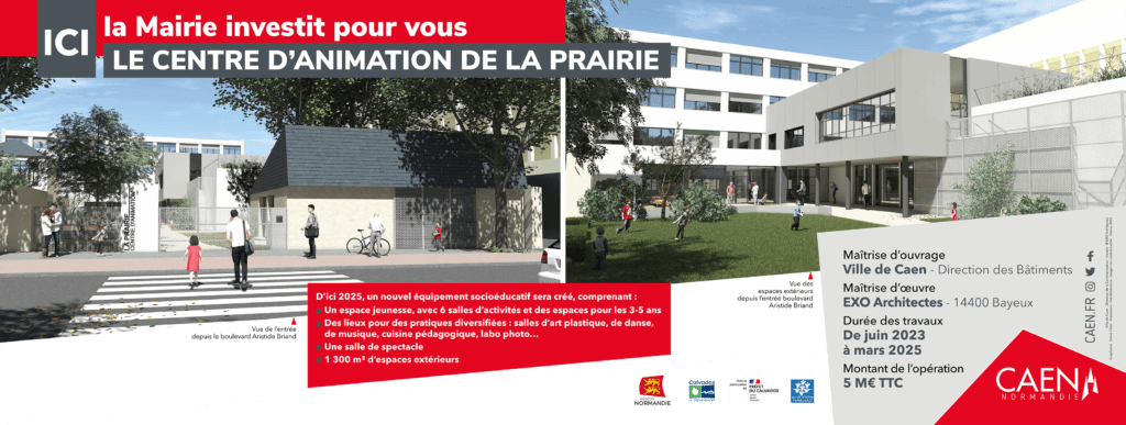 Caen MJC La Prairie Centre d animation demenagement Lemiere